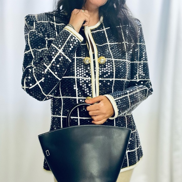 Vintage Karen Lawrence by Mathew Sequin Chanel Like Blazer - Picture 12 of 17